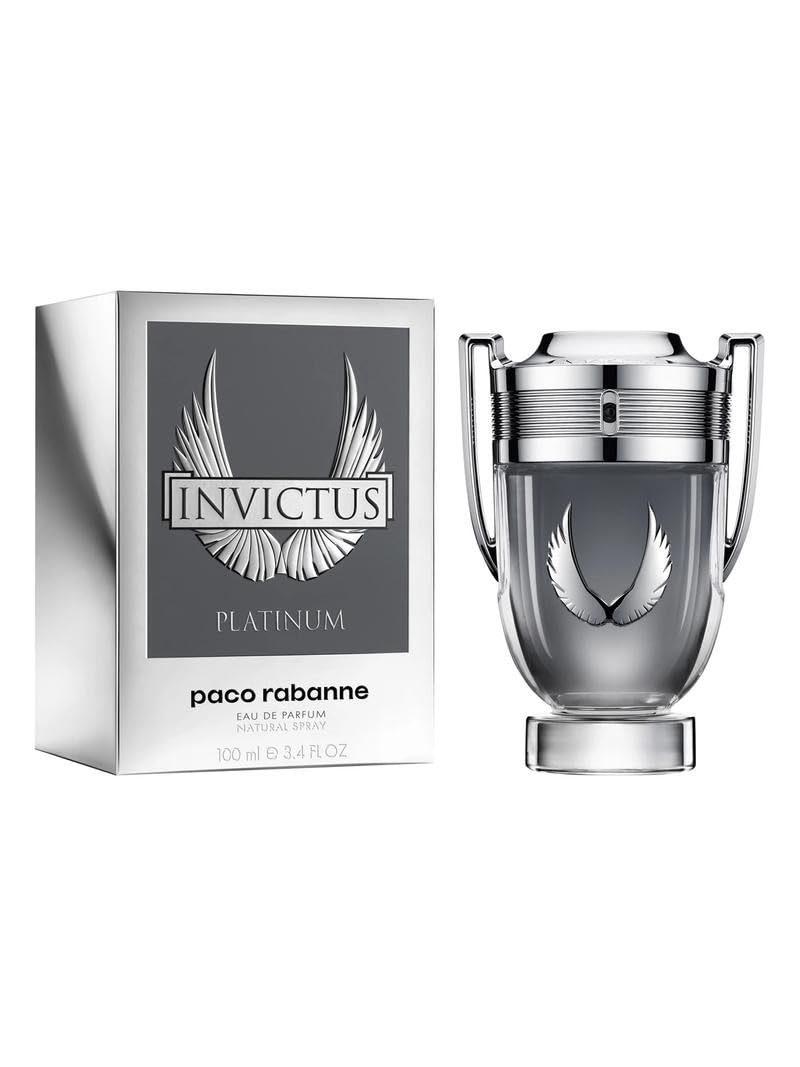 Invictus Platinum para hombre Eau de Parfum 3.4 Oz (Caja de prueba)