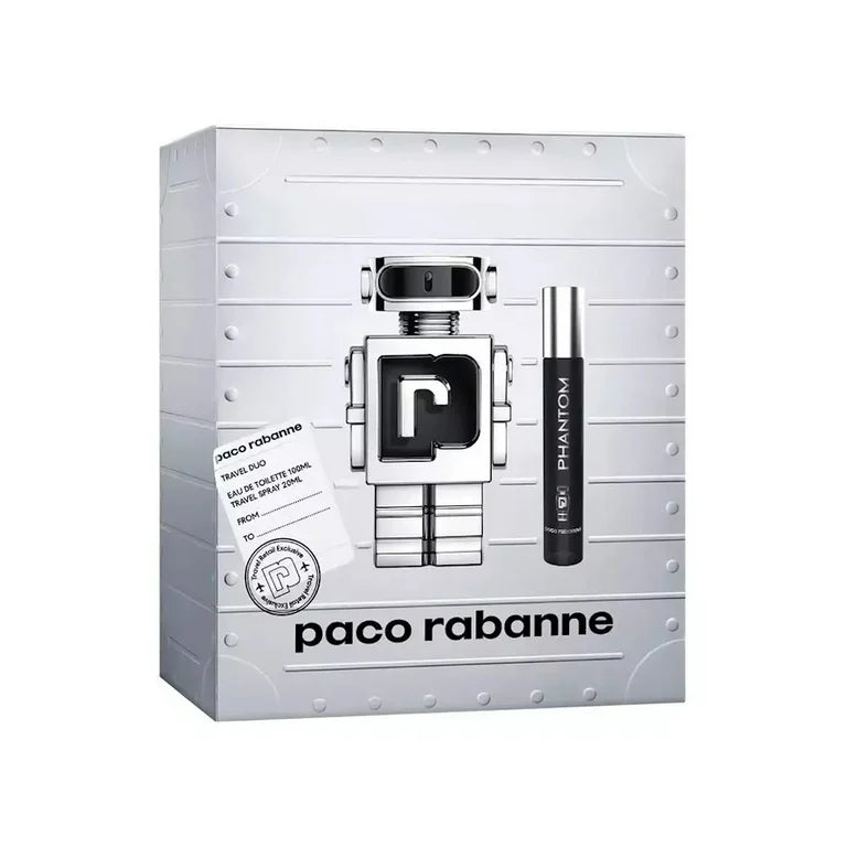 Eau de Toilette Phantom de Paco Rabanne para hombre, 3,4 oz (con miniespray de viaje de 0,67 oz)